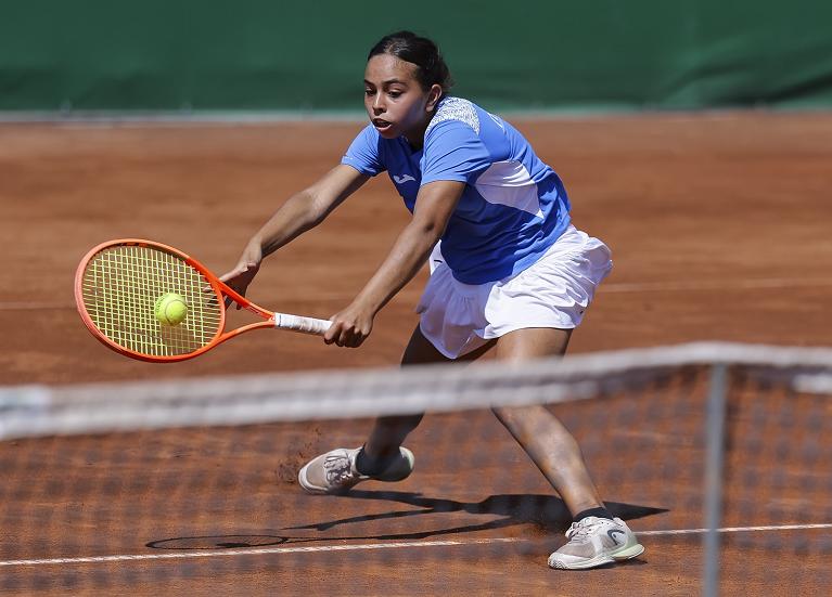 Olivia Conticello in azione alle World Tennis Junior Team Finals Under 14 (Foto World Tennis / Srdjan Stevanovic)